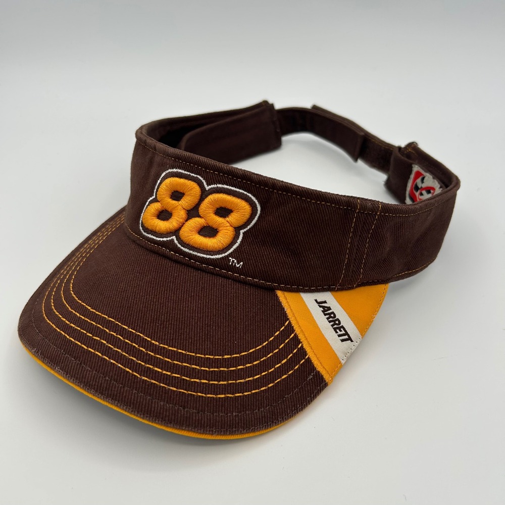 Dale Jarrett UPS Racing Visor Chase Authentics Youth Brown NASCAR Sporty Vintage